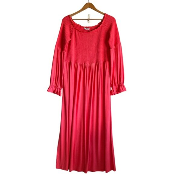 Smash + Tess Ellie Maxi Dress Size XL Hot Coral NWT - Picture 4 of 16
